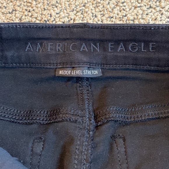 American Eagle Next Level Stretch Black Skinny Jeans Size 00 Short- Like New - Picture 8 of 12